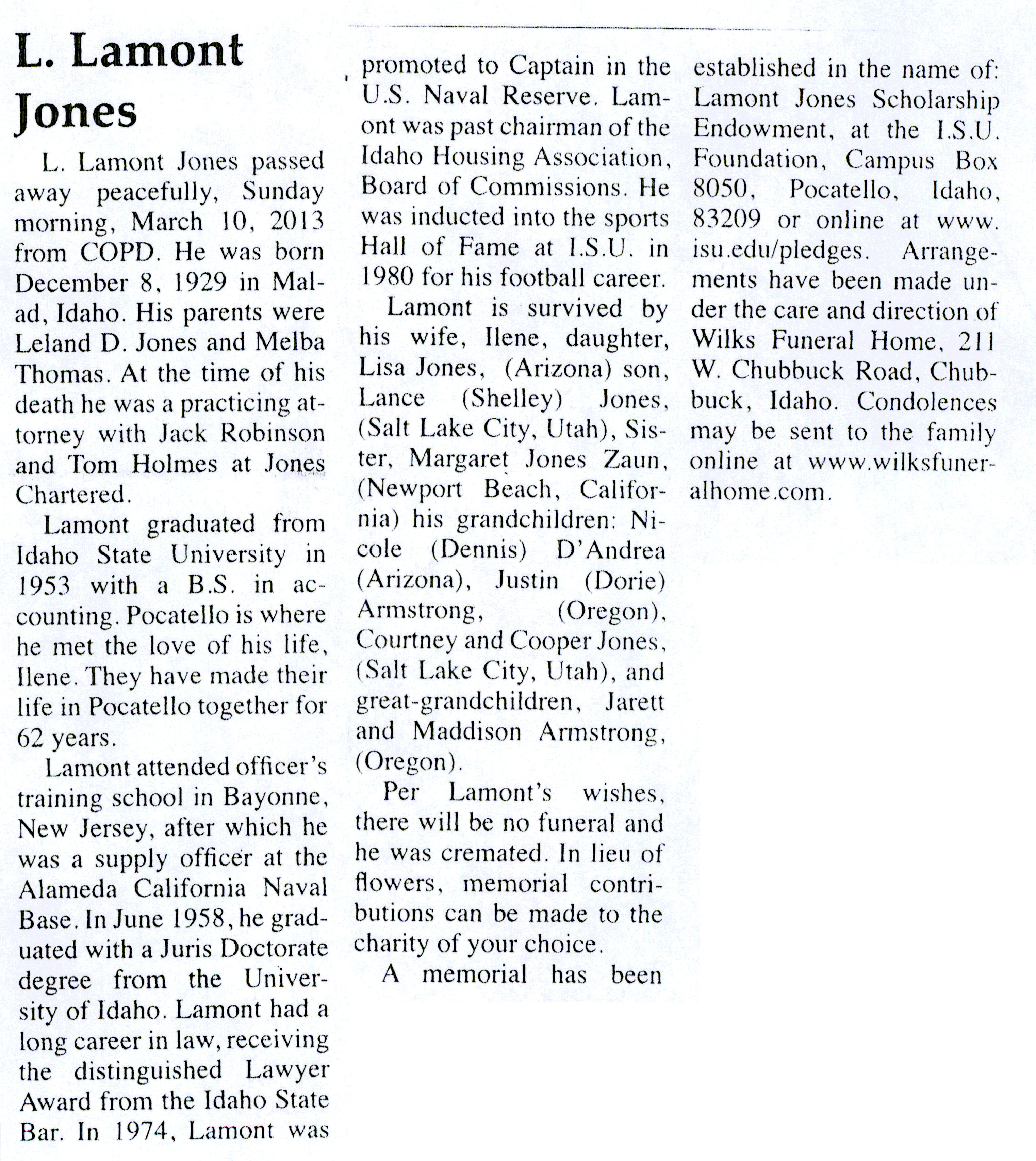 L Lamont Jones obit2