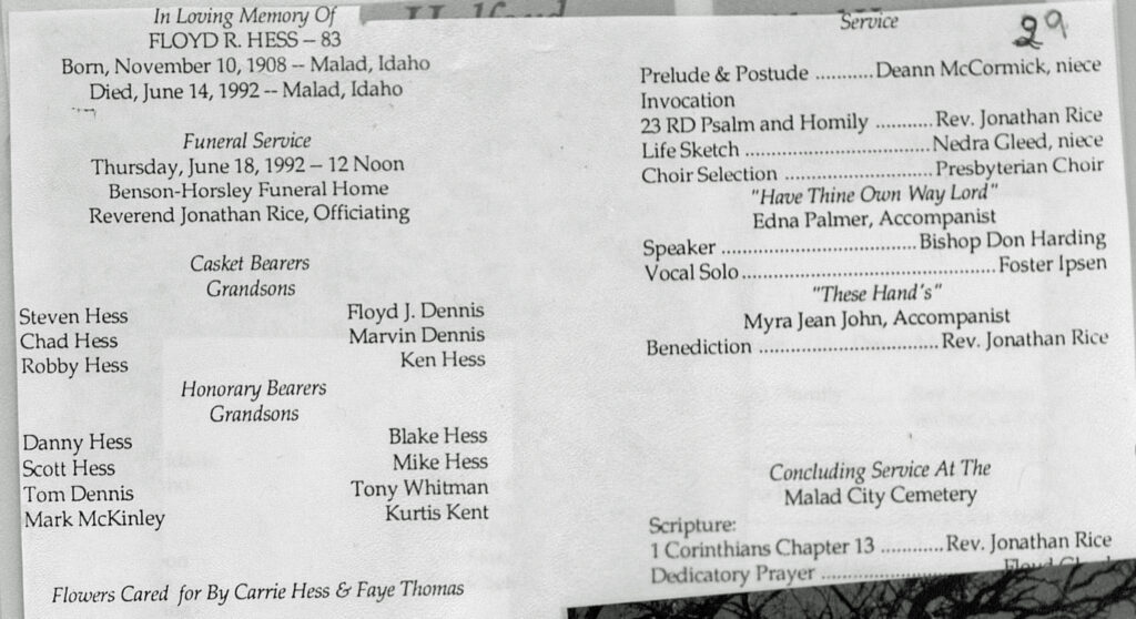 Floyd R. Hess program