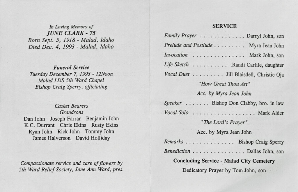 June Clark program