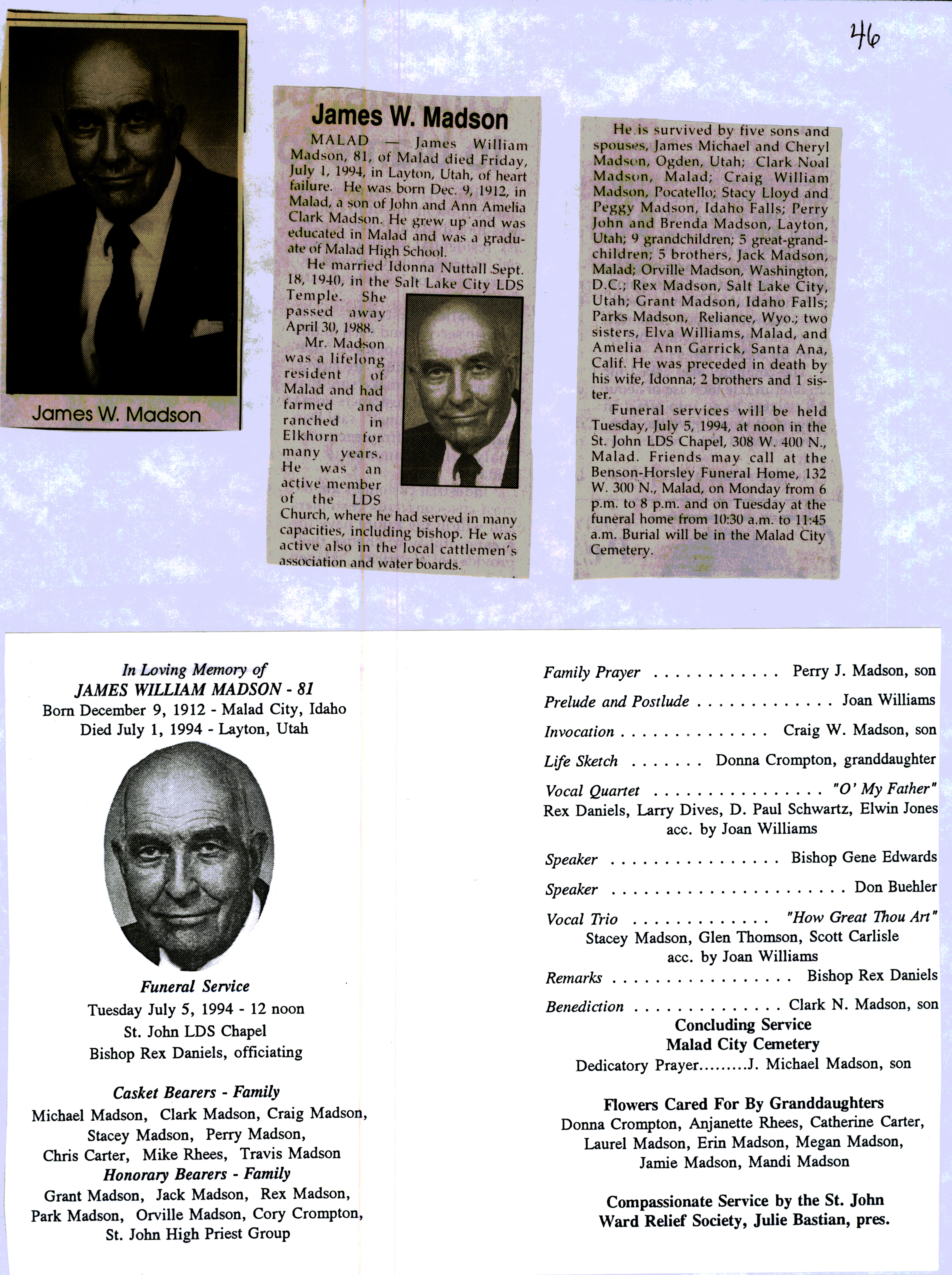 James William Madson obit