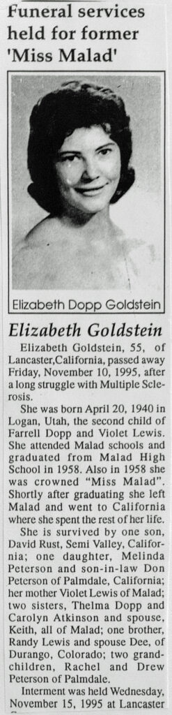 Elizabeth Goldstein obit