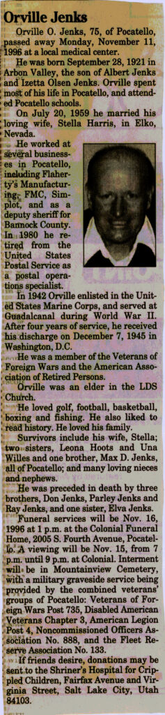 Orville O. Jenks obit
