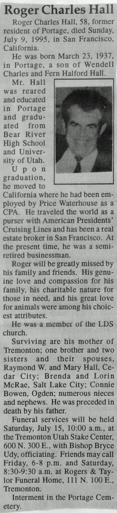 Roger Charles Hall obit
