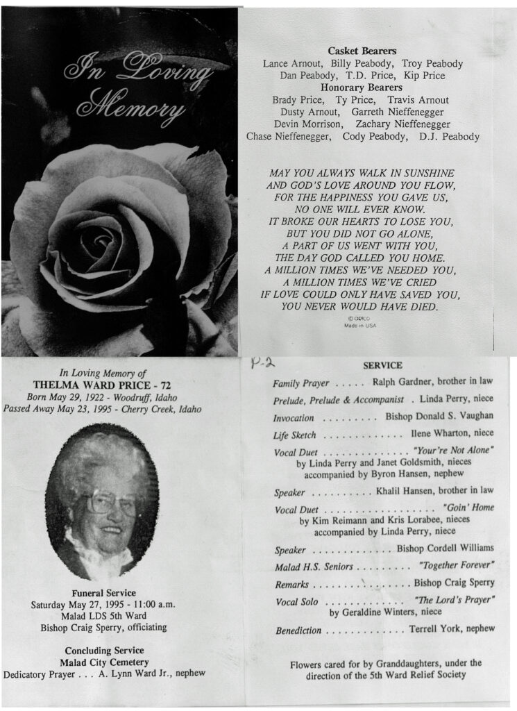 Thelma Ward Price program
