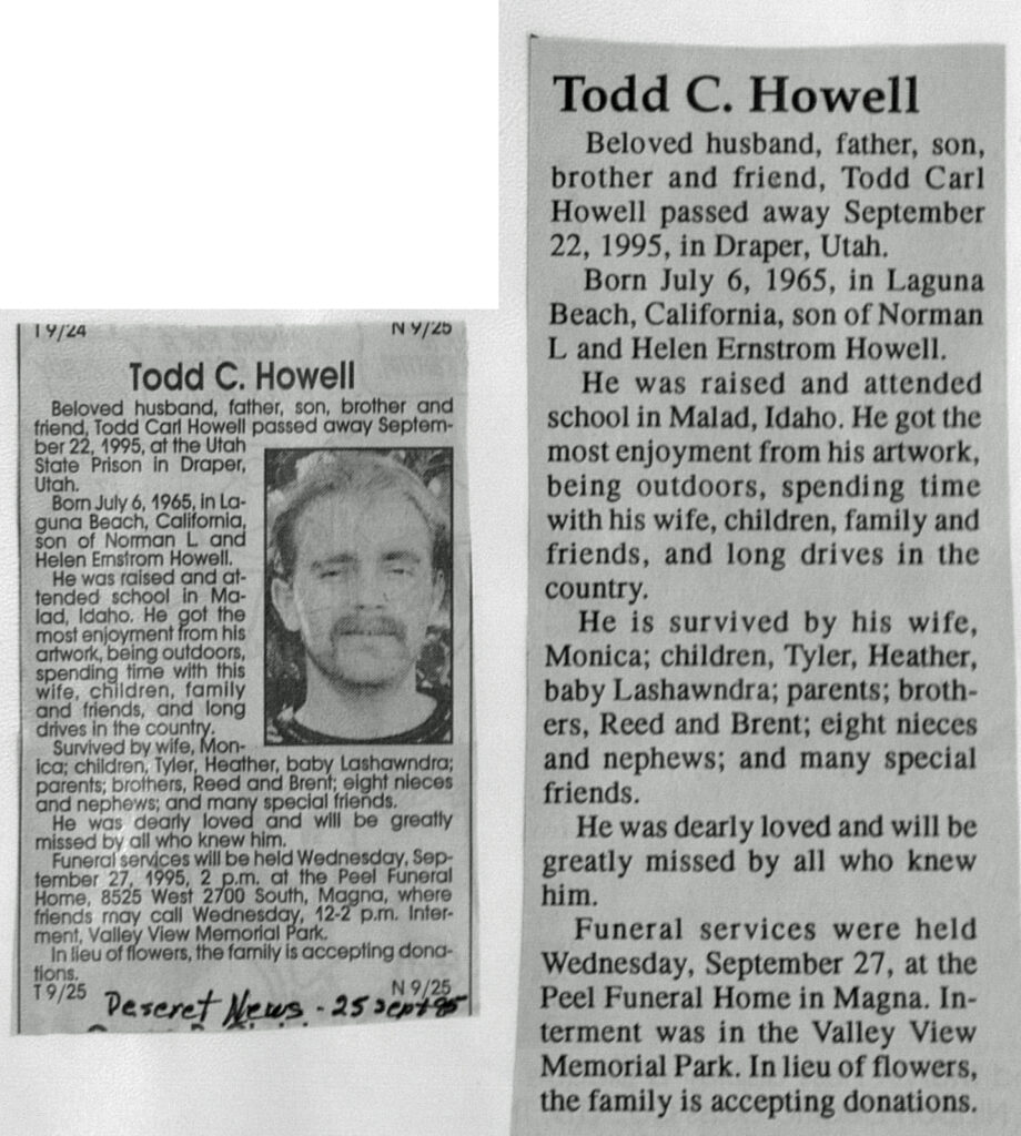 Todd Carl Howell obit