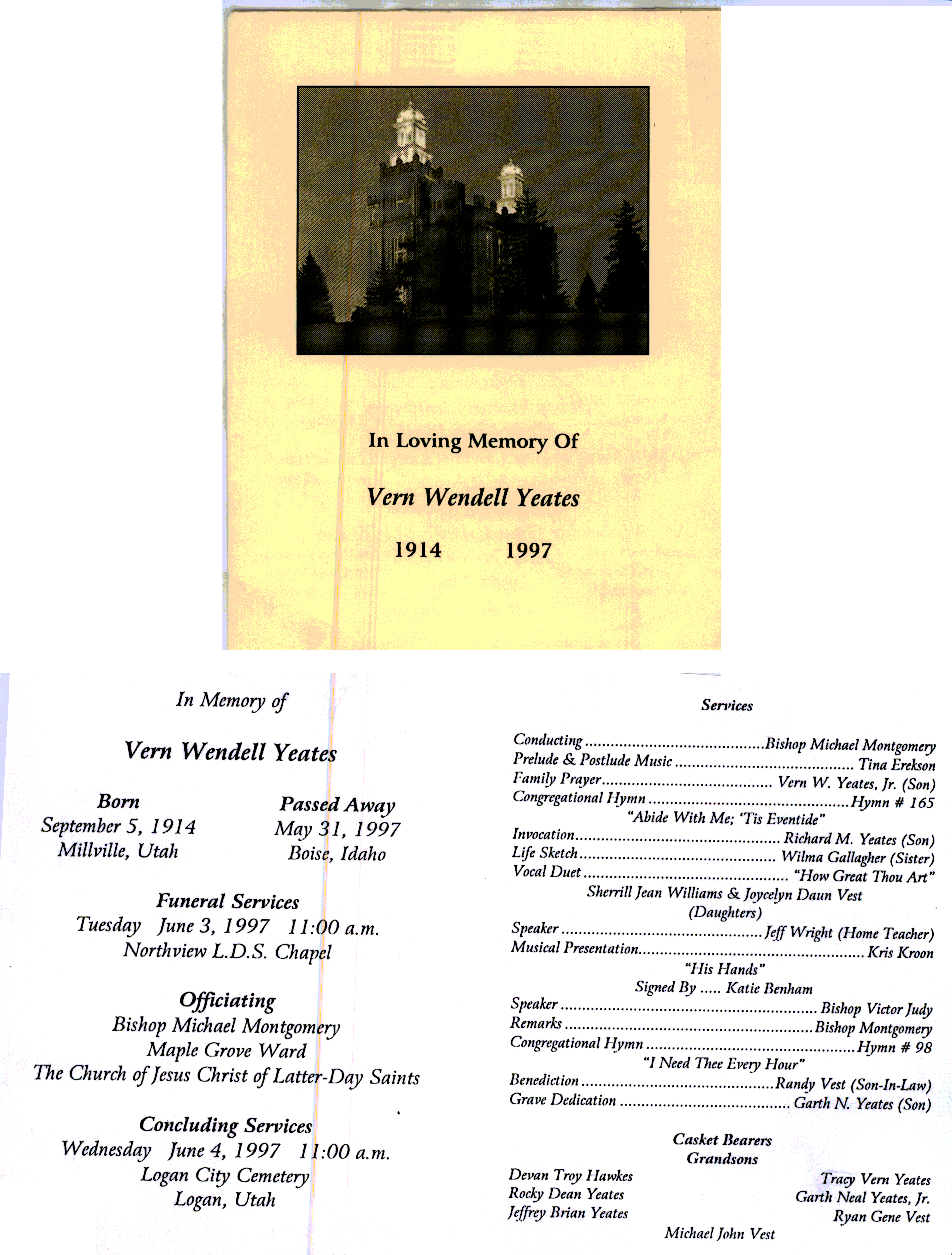 Vern Wendell Yeates program