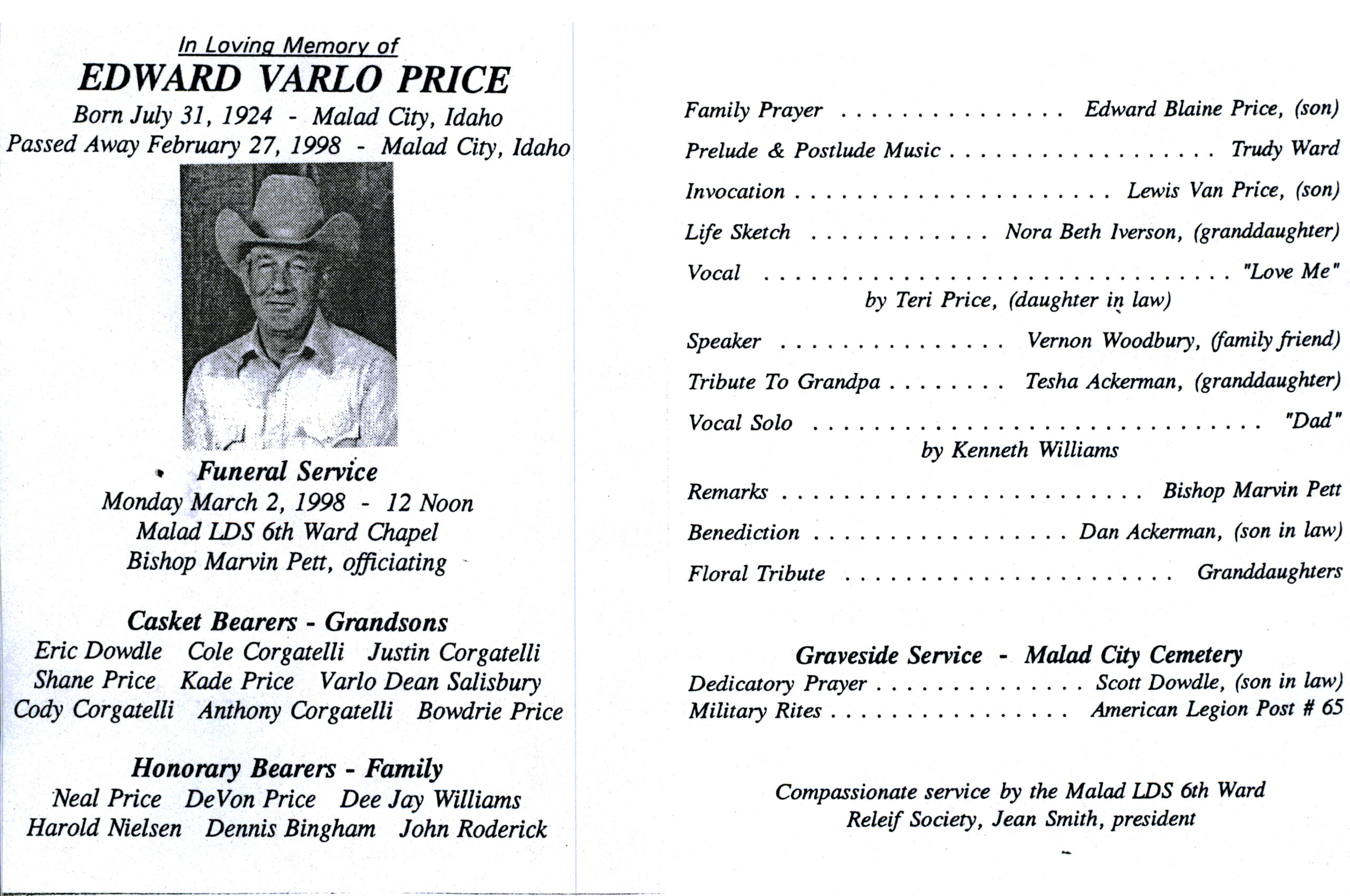Edward Varlo Price program