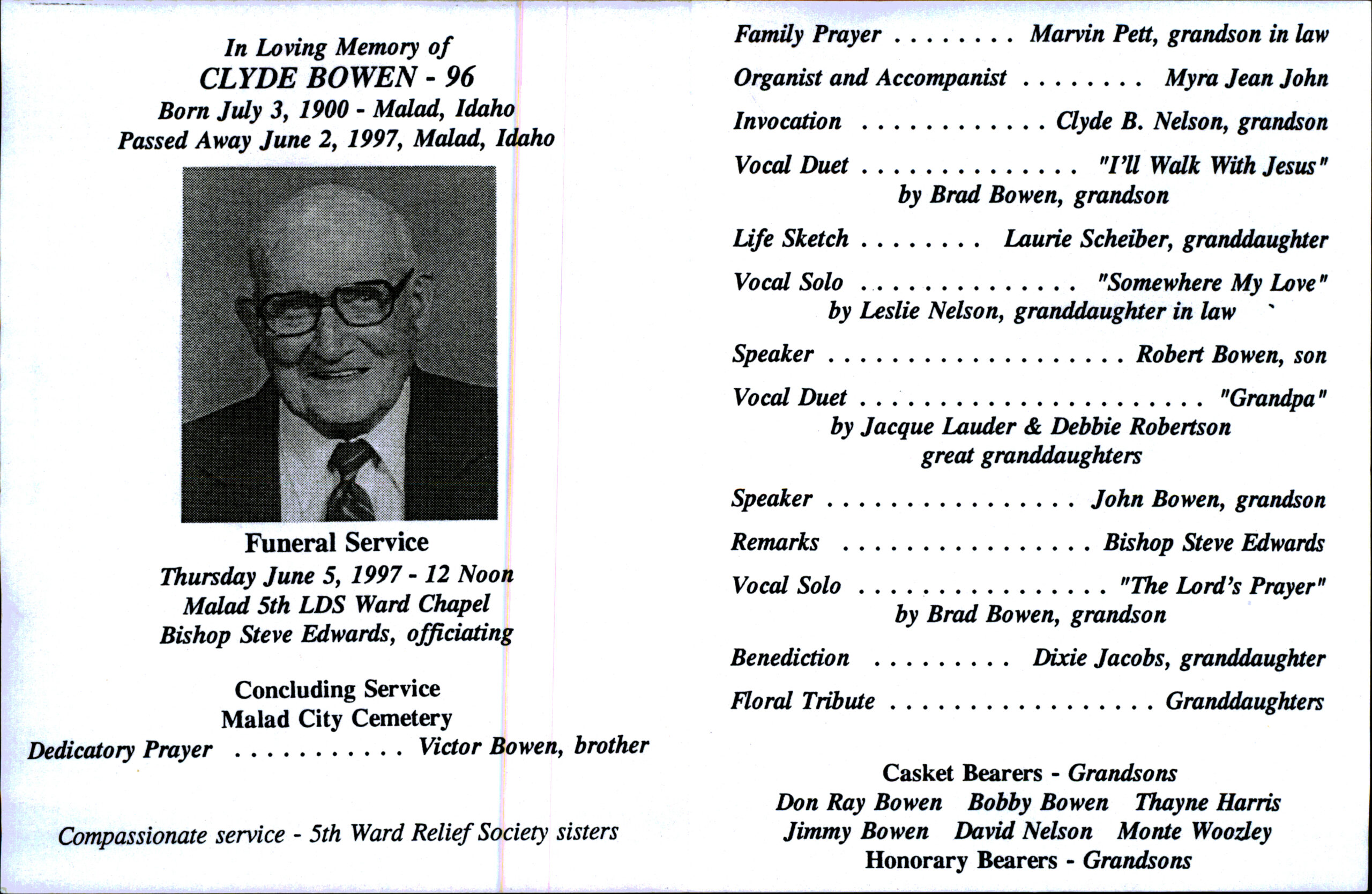 Clyde Bowen program