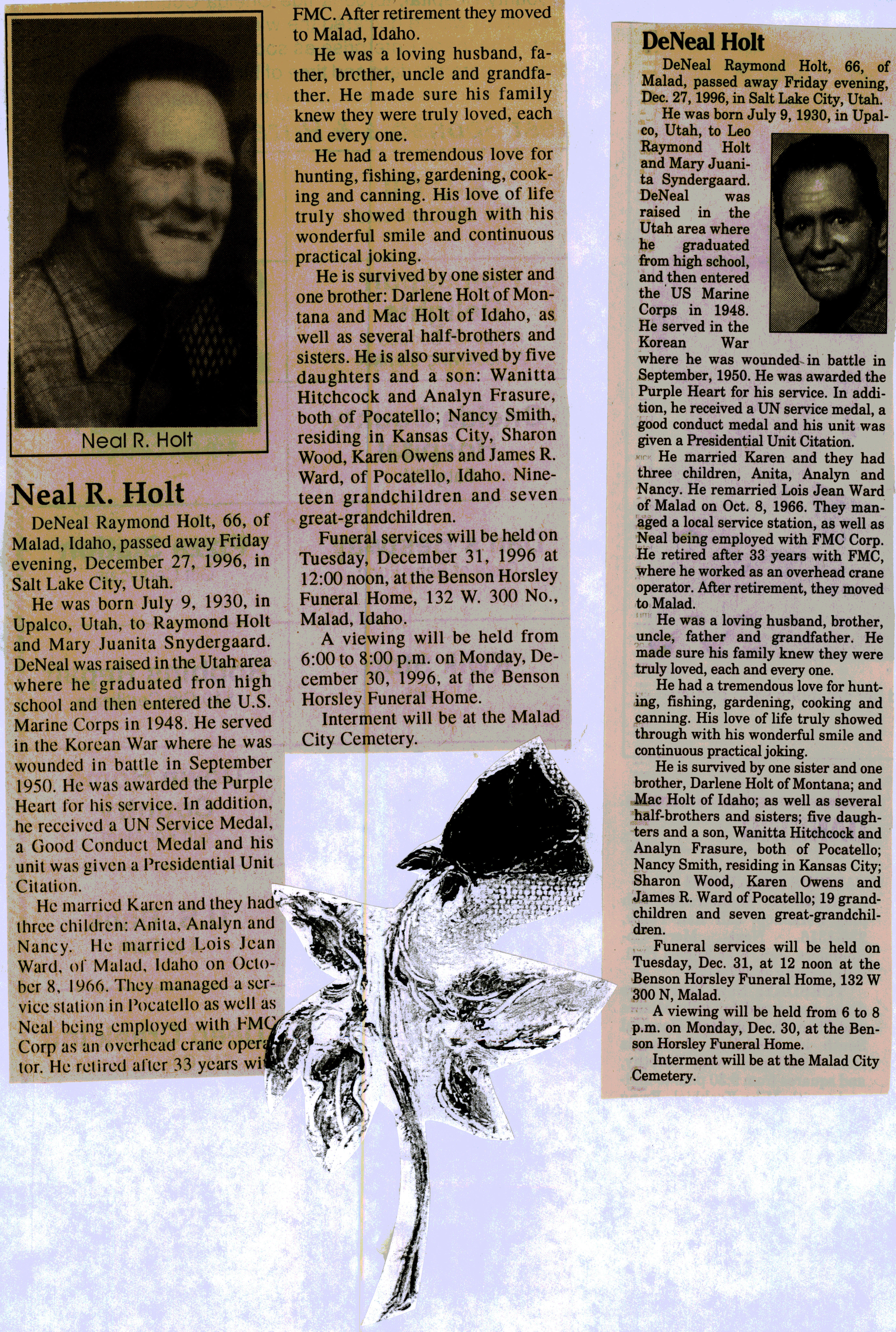DaNeal Raymond Holt obituary