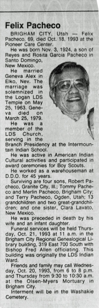 Felix Pacheco obituary