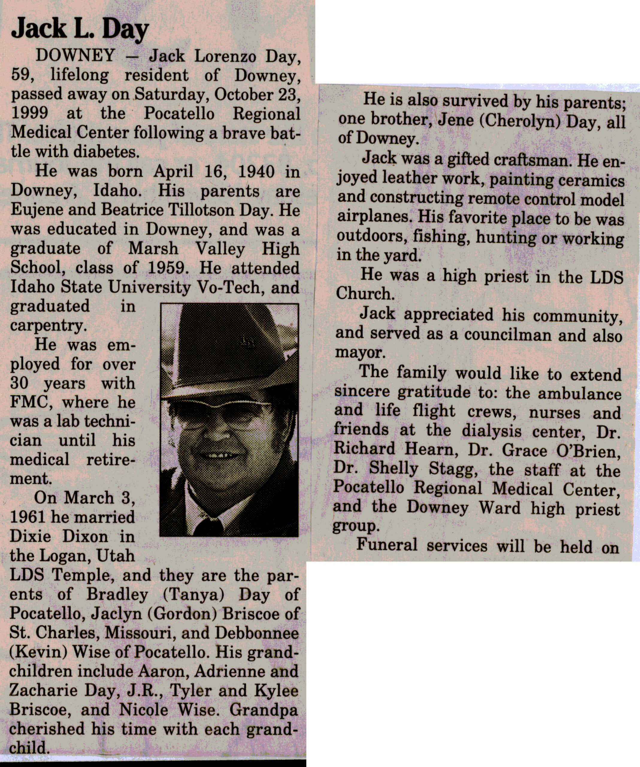 Jack Lorenzo Day obit