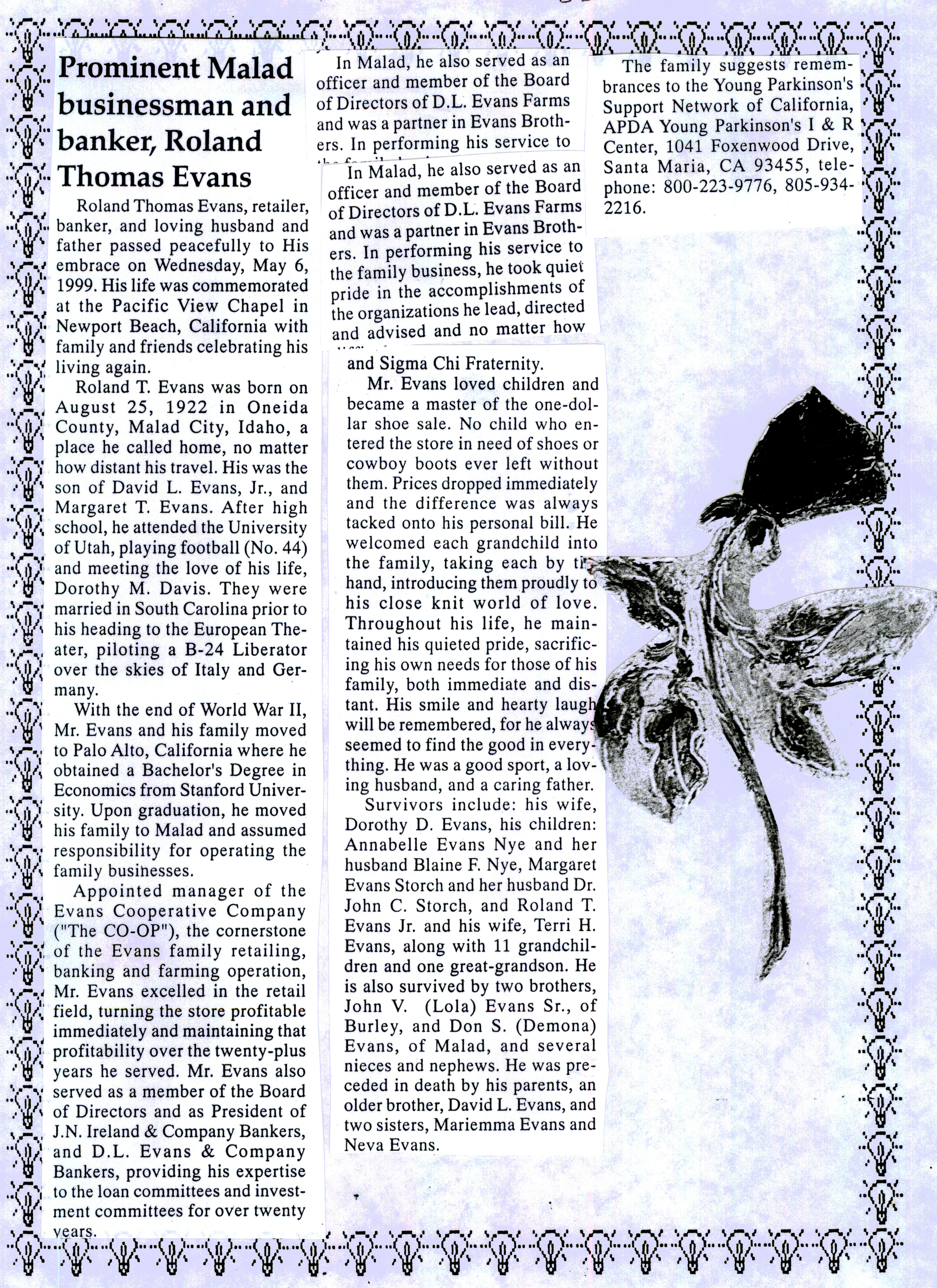 Roland Thomas Evans obit