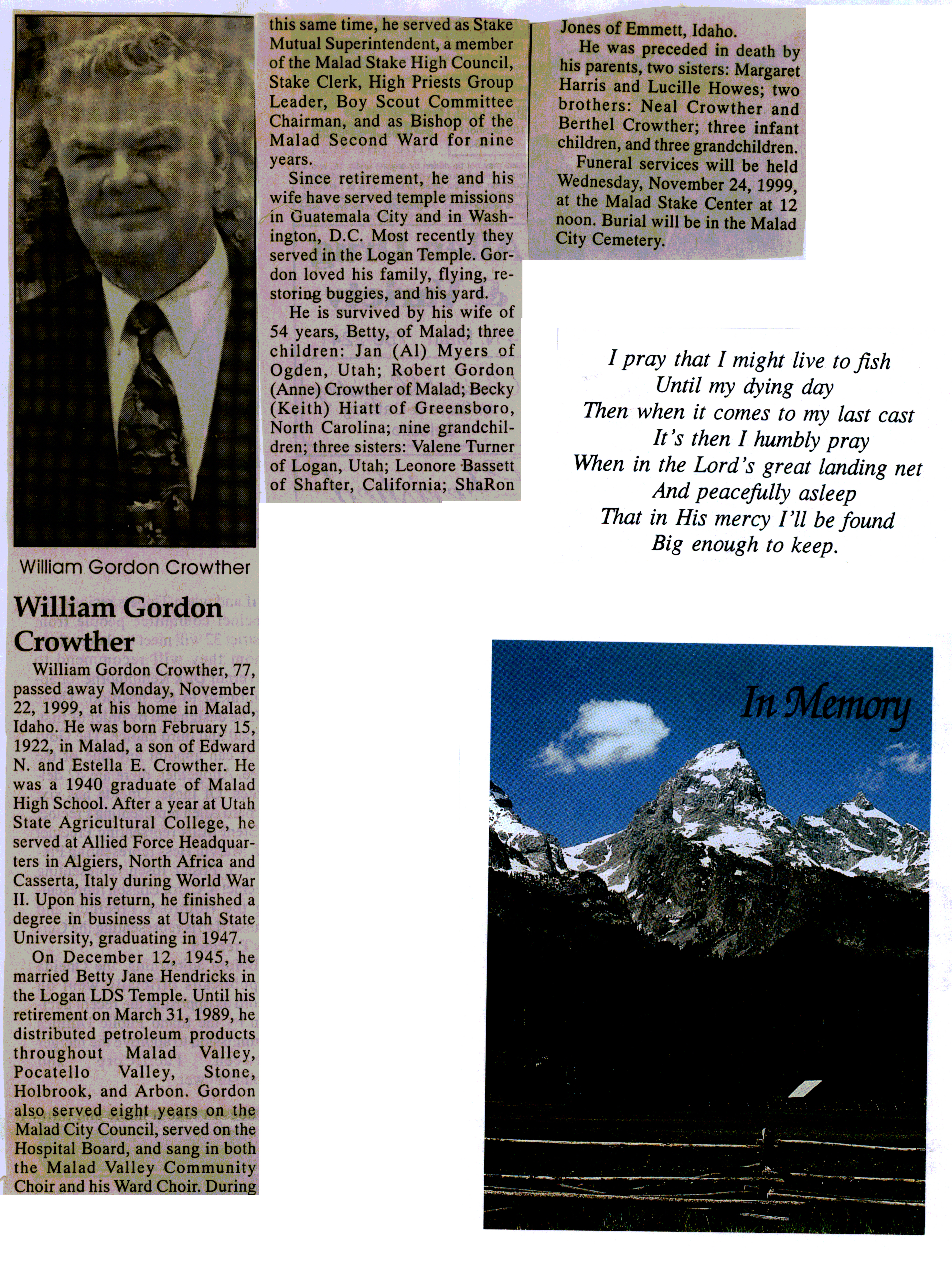 William Gordon Crowther obit