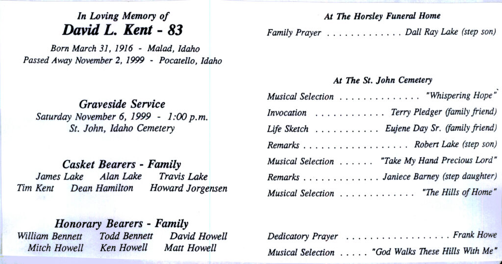 David L Kent program