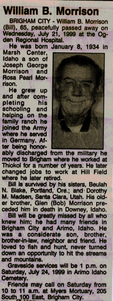 William B Morrison obit