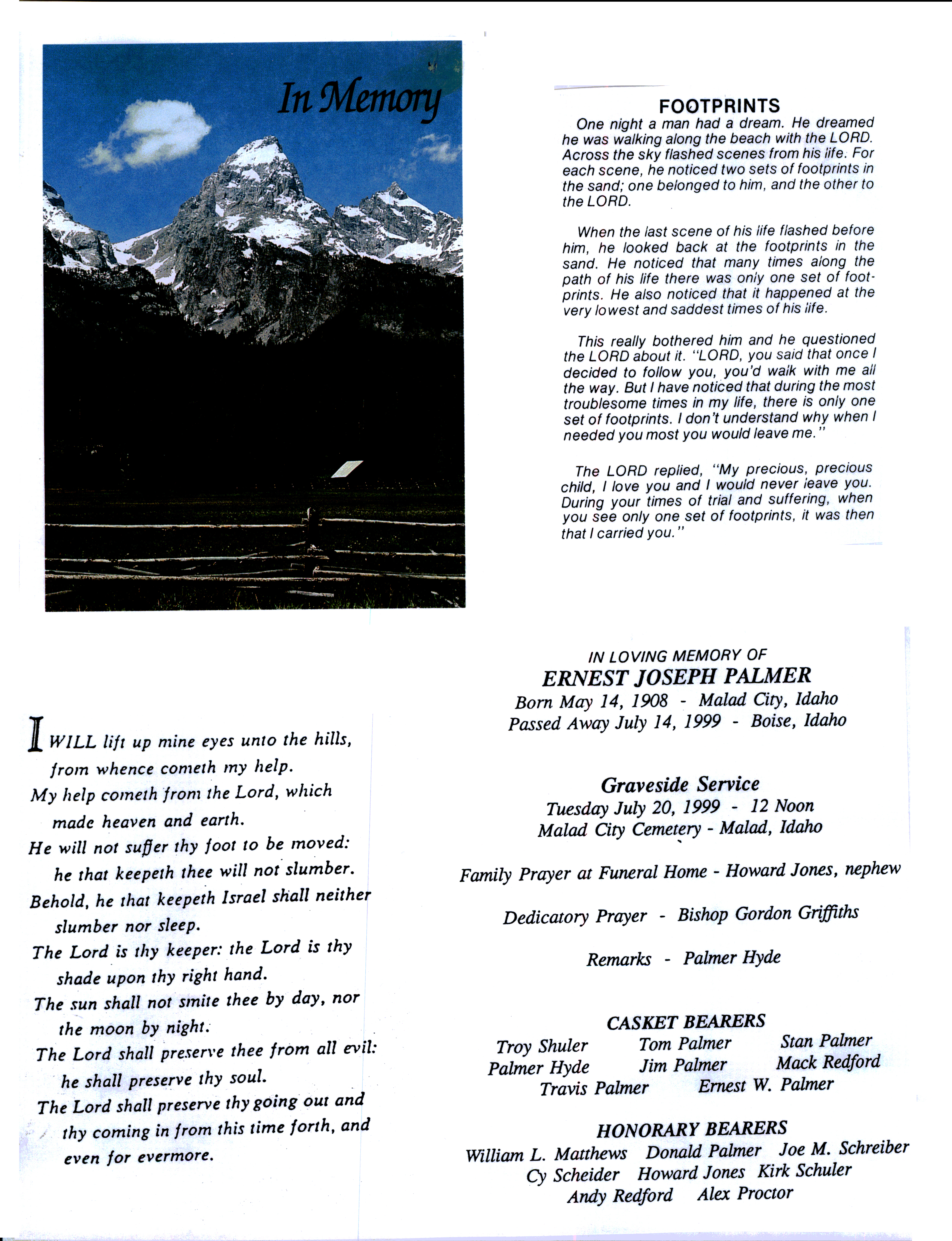 Ernest Joseph Palmer program