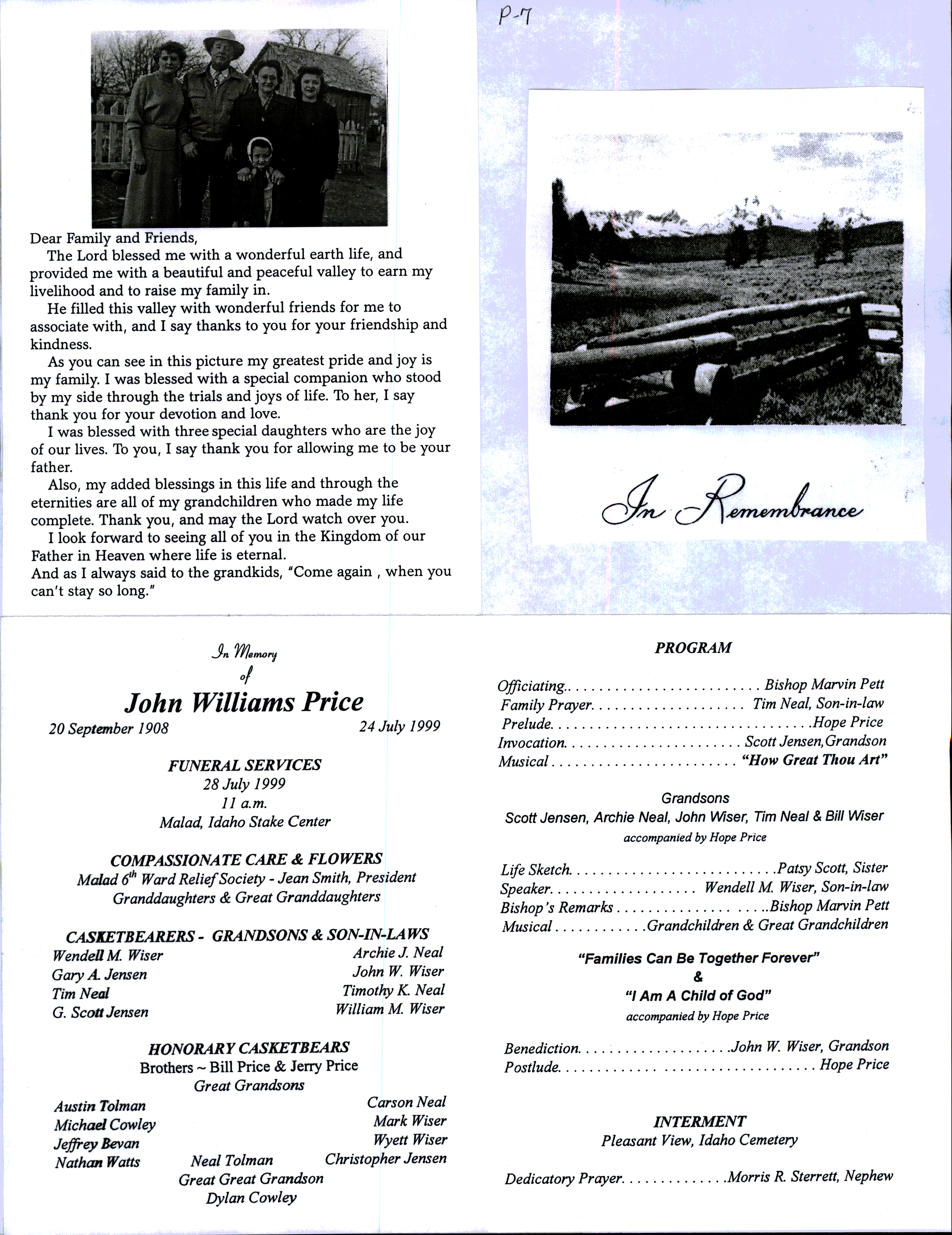 John Williams Price program