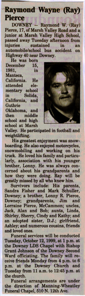Raymond Wayne (Ray) Pierce obit
