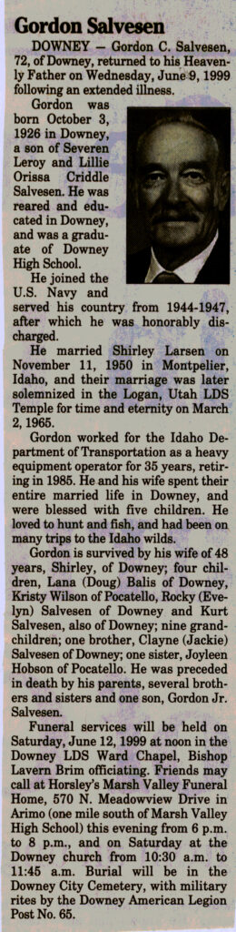 Gordon C Salvesen obit