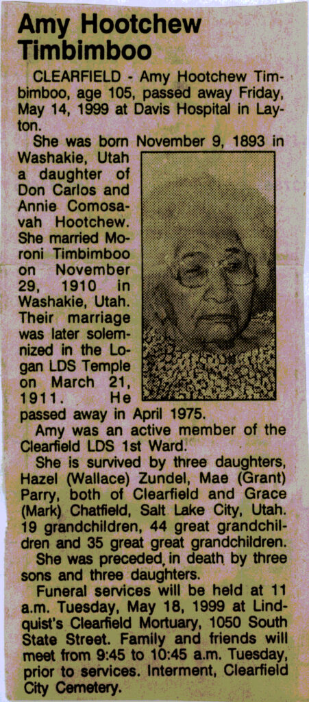 Amy Hootchew Timbimboo obit
