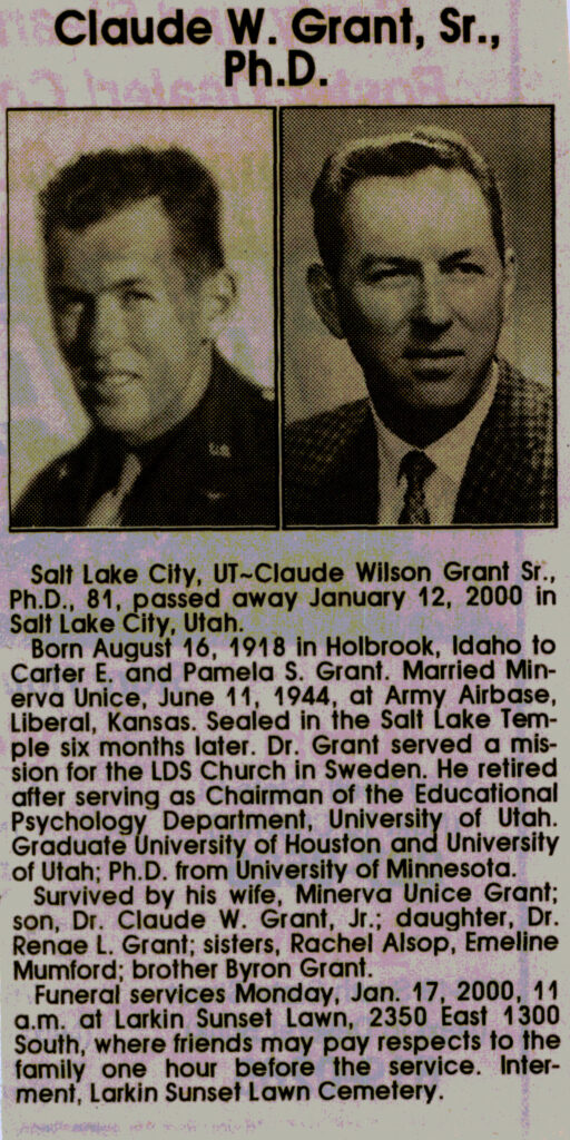 Claude Wilson Grant Sr. obit