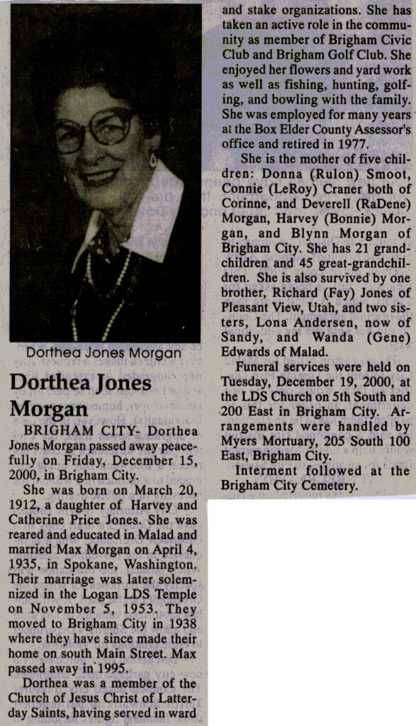 Dorothea Jones Morgan obit