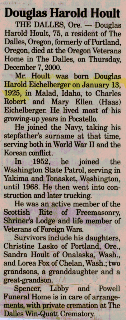Douglas Harold Hoult obit