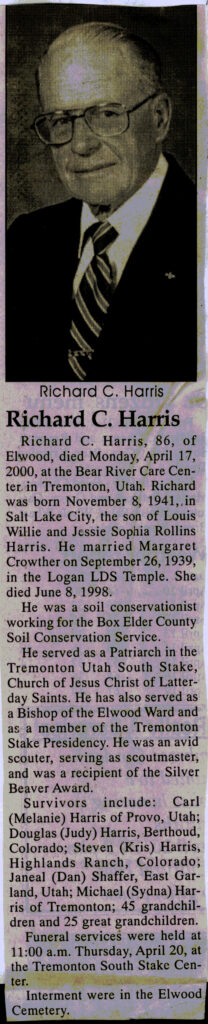 Richard C Harris obit