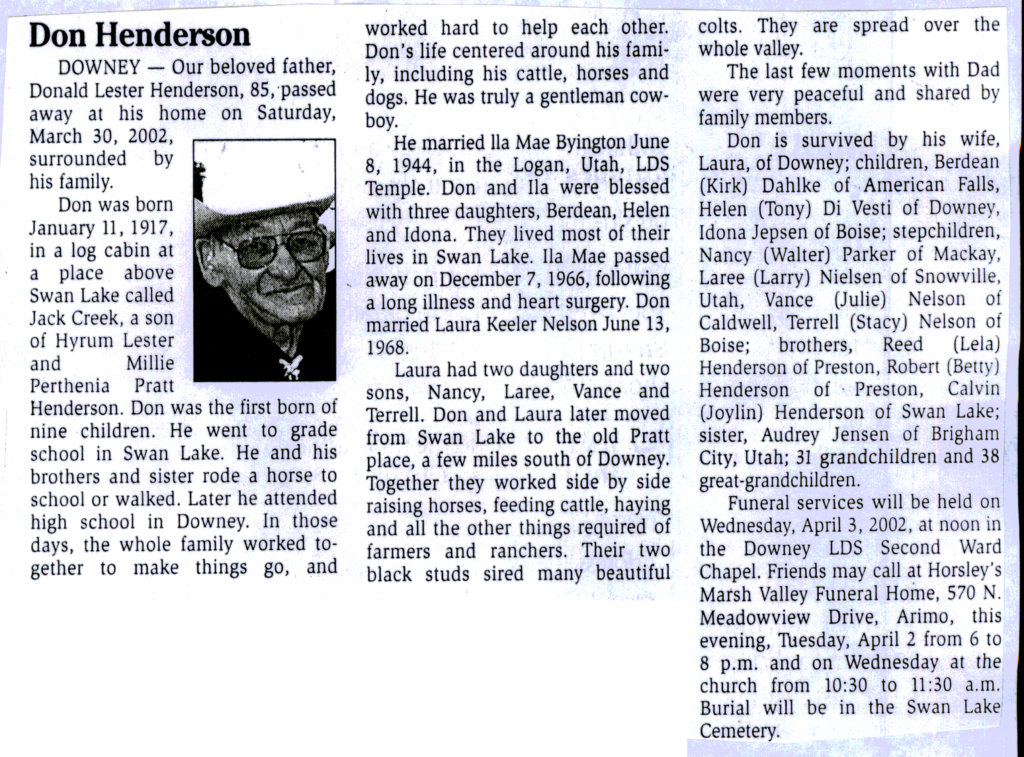 Donald Lester Henderson obit