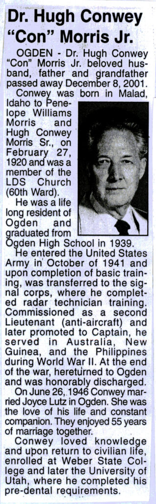 Dr. Hugh Conwey (Con) Morris Jr. obit