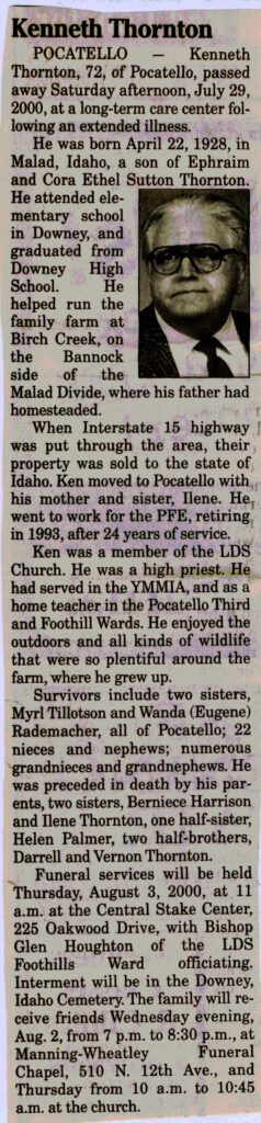 Kenneth Thornton obit