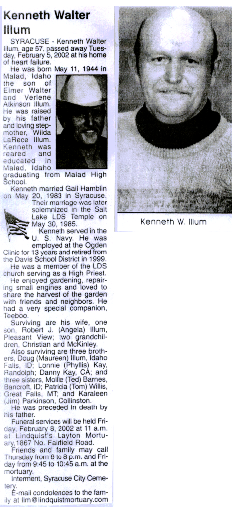 Kenneth Walter Illum obit