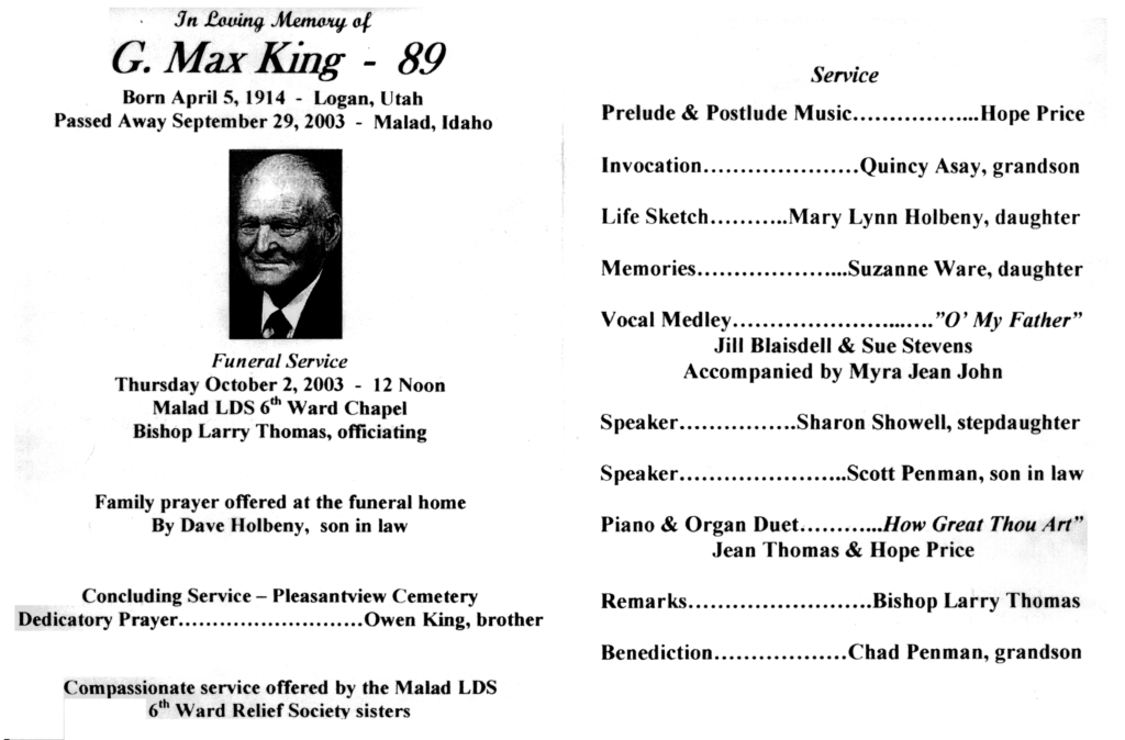 George Max King program