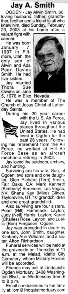Jay Alwin Smith obit