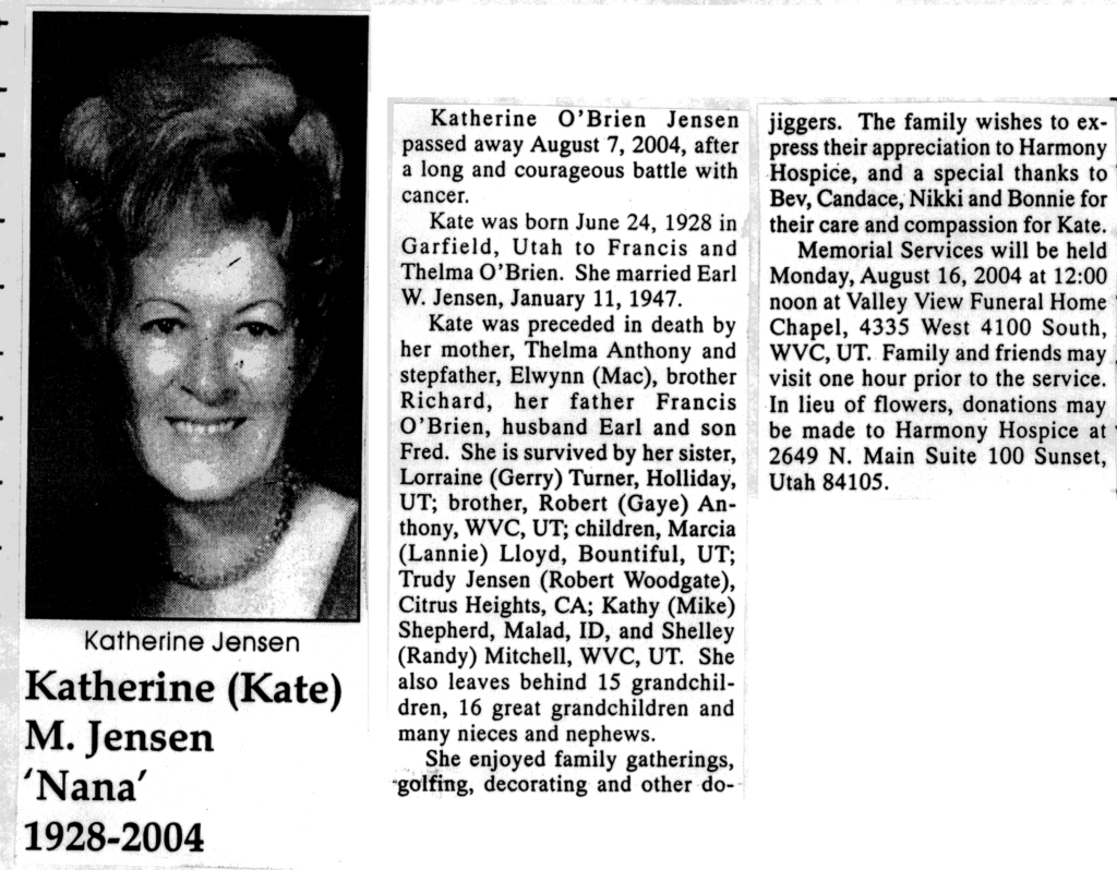 'Brien Jensen obit