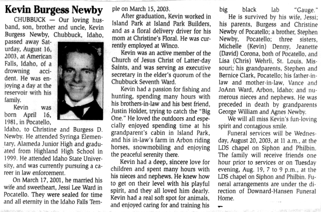 Kevin Burgess Newby obit