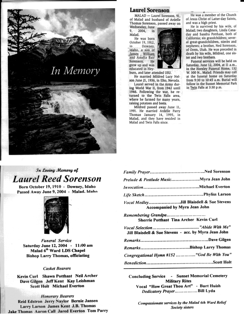 Laurel Reed Sorenson obit