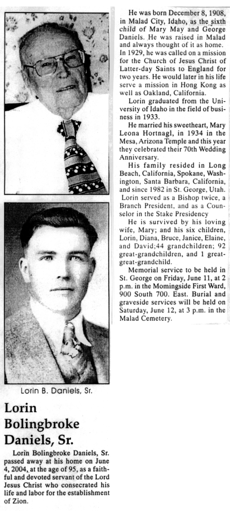 Lorin Boingbroke Daniels Sr obit