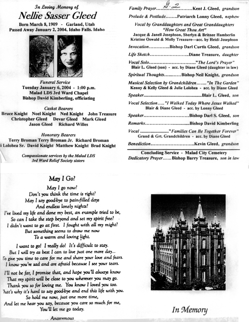 Nellie Sasser Gleed program