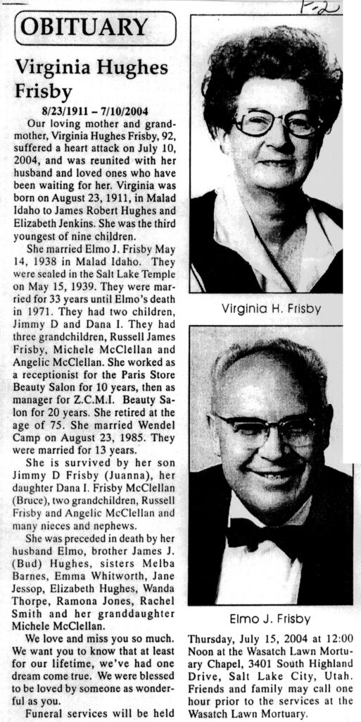 Virginia Hughes Frisby obit