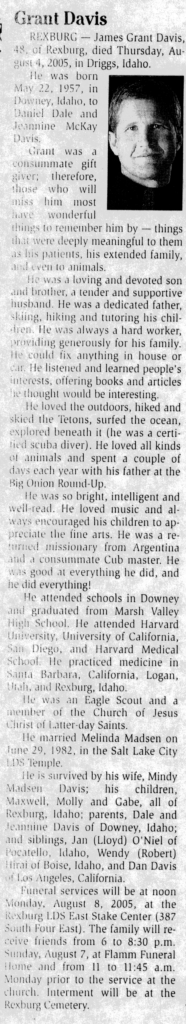 James Grant Davis obit