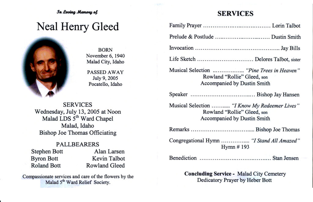 Neal Henry Gleed program