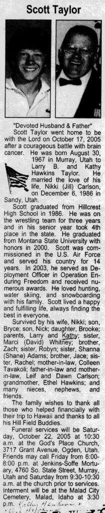 Scott Taylor obit