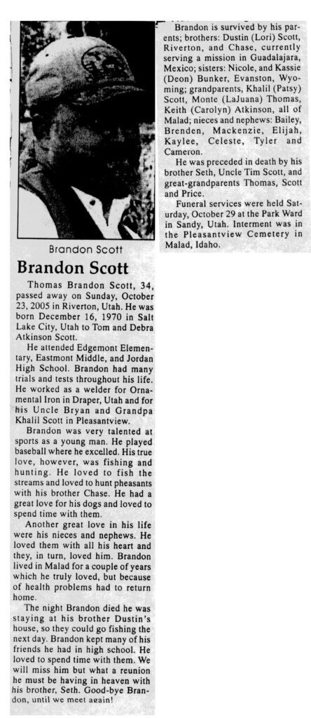 Thomas Brandon Scott obit