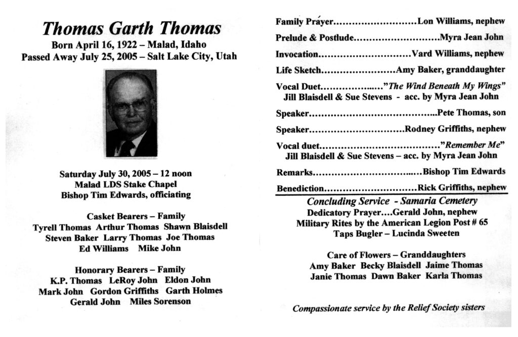 Thomas Garth Thomas program