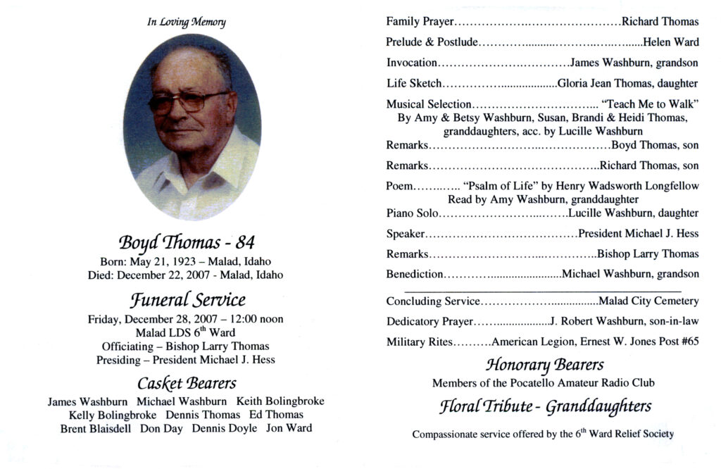 Boyd Thomas program
