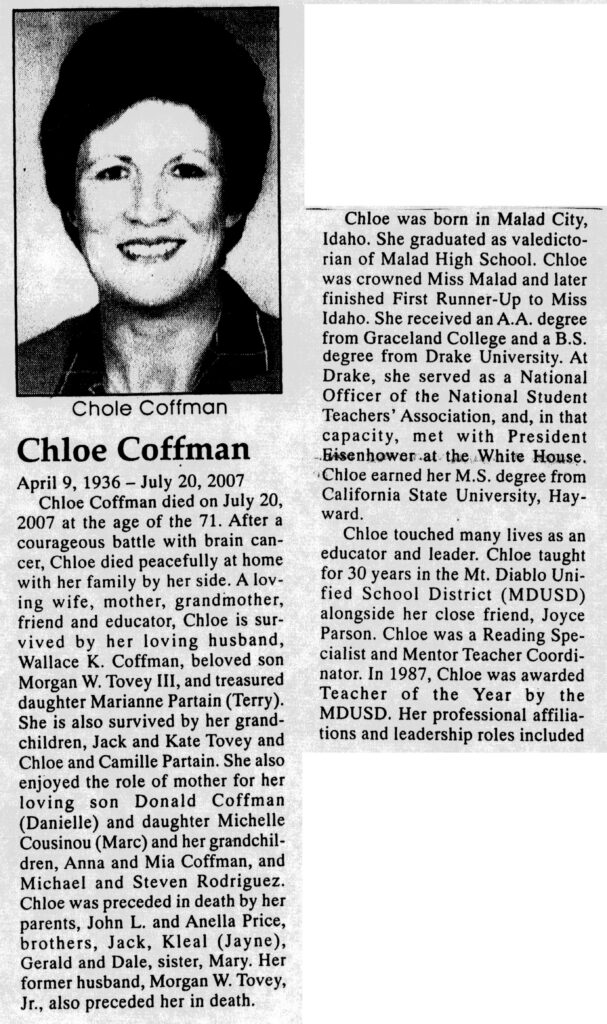 Chloe Coffman obit