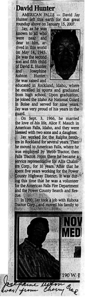 David Jay Hunter obit