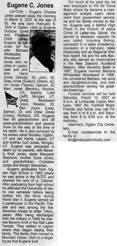Eugene Charles Jones obit