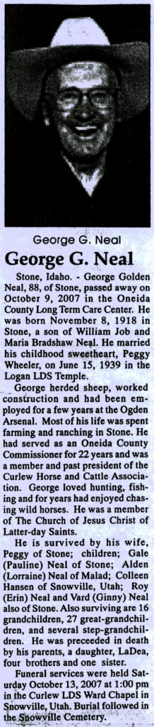 George Golden Neal obit